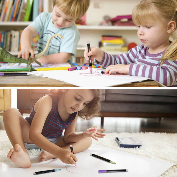 Outline Metallic Marker Pens, Perfect for Birthday Greeting, Drawing, Scrapbooks, Posters, Rock Paintings, DIY Art Crafts - Tuno Toys