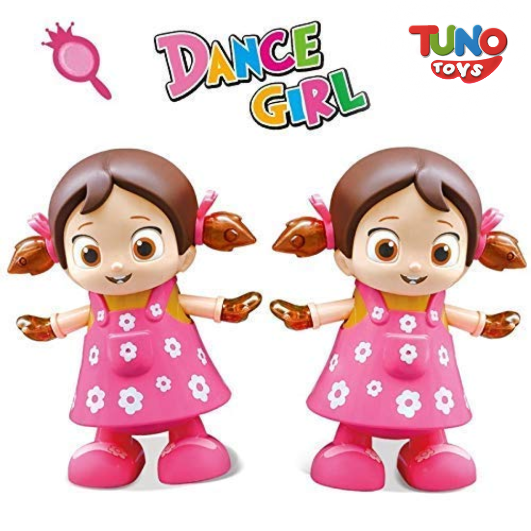 Musical Dancing Doll with Flashing Lights, Walking Singing Doll Musical Toys for 3+ Years Kids, Girls, Boys - Multicolor - Tuno Toys