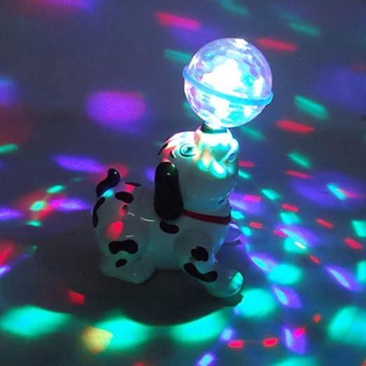 Dancing Dog Toys with Led Lights Flashing and Music, 360 Body Spinning Dog Toy - Tuno Toys