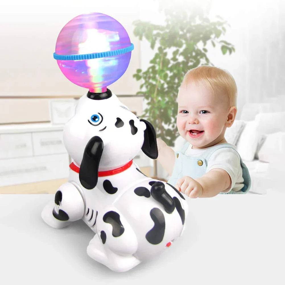 Dancing Dog Toys with Led Lights Flashing and Music, 360 Body Spinning Dog Toy - Tuno Toys