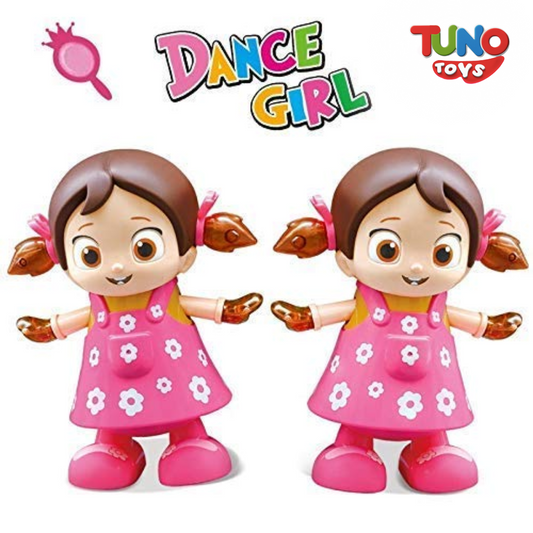 Musical Dancing Doll with Flashing Lights, Walking Singing Doll Musical Toys for 3+ Years Kids, Girls, Boys - Multicolor - Tuno Toys