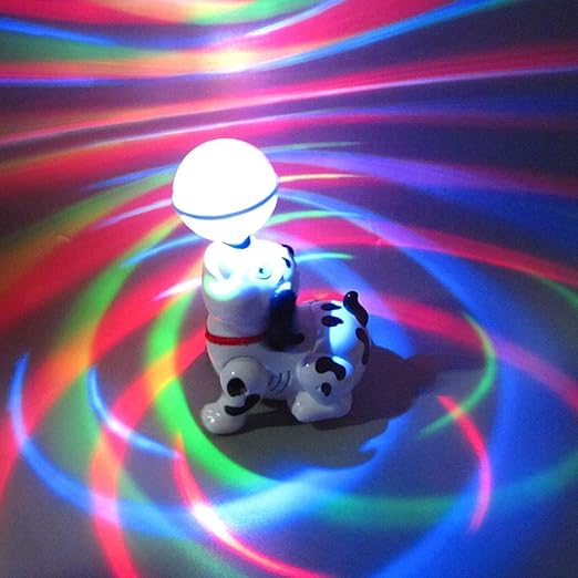 Dancing Dog Toys with Led Lights Flashing and Music, 360 Body Spinning Dog Toy - Tuno Toys