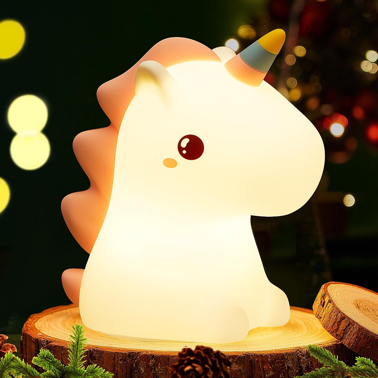 Silicone Touch Cute Characters Colour Changing Night Light for Kids Bedroom, USB Rechargeable with Gesture Control - Tuno Toys