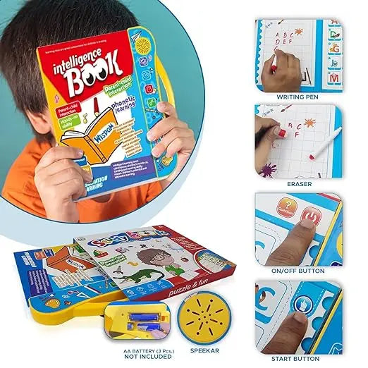 Intelligence E-Book for Kids - Advanced Educational Learning Sound Book (2+ Years) + Free 14000+ Digital Printable Worksheets PDF Tuno Toys