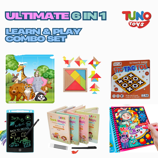 Ultimate 6-in-1 Learn & Play Complete Combo Set for Kids 🎨📖🎮 - Tuno Toys