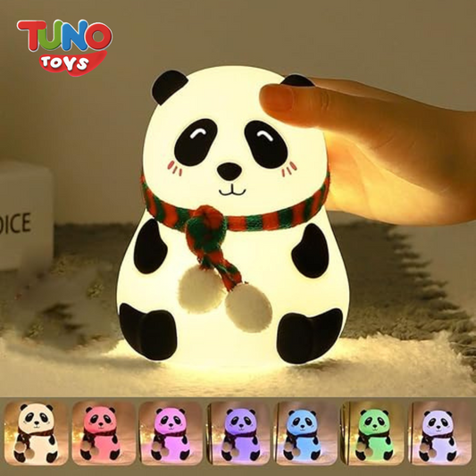Cute Silicone Panda Night Lamp – Soft USB Rechargeable & LED Light for Kids & Home Decor - Tuno Toys