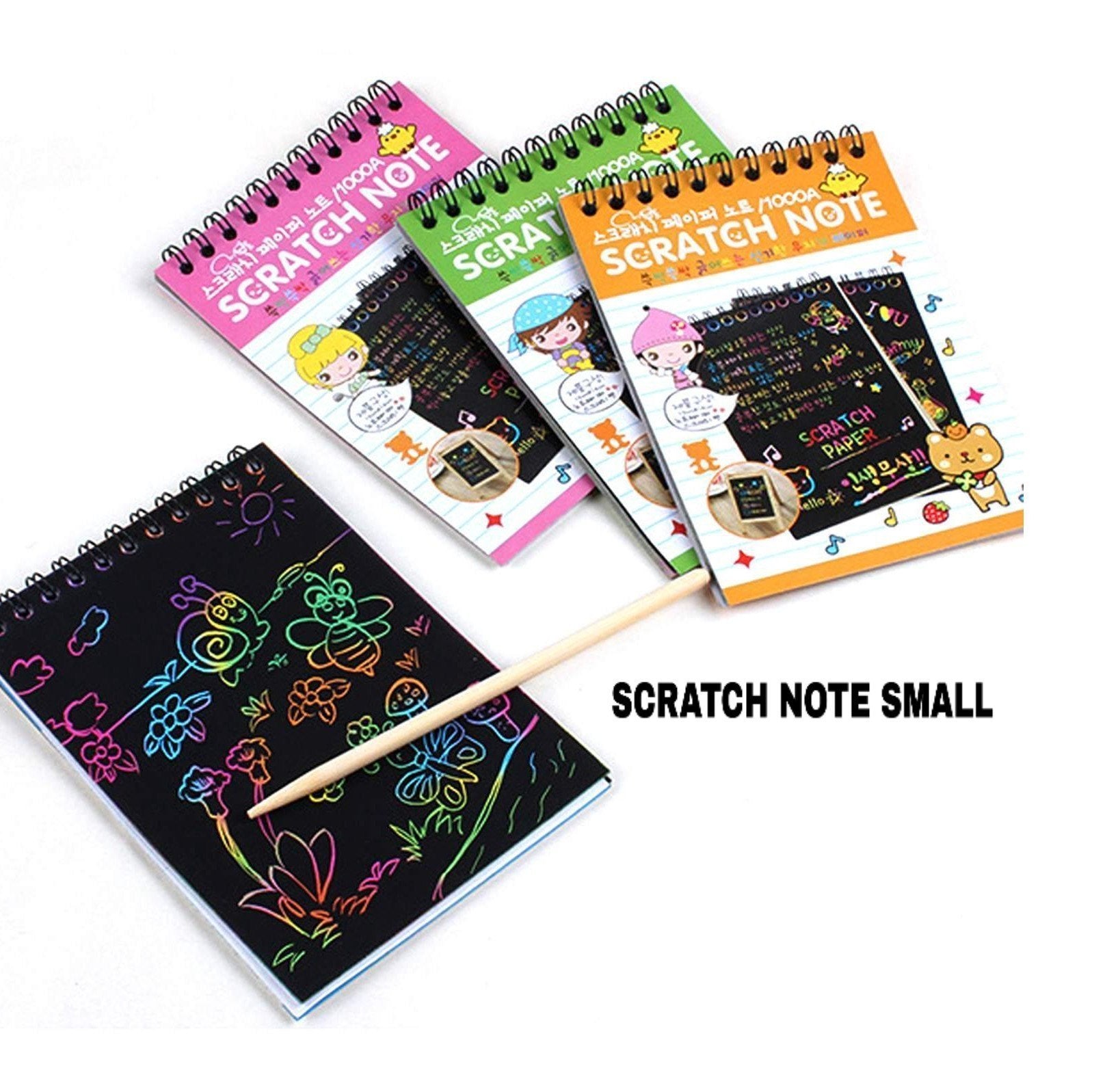 Rainbow Scratch Paper Notepad Medium Size - Tuno Toys