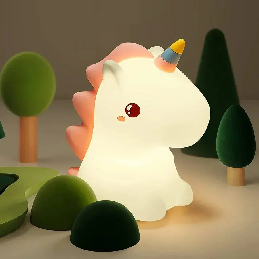 Silicone Touch Cute Characters Colour Changing Night Light for Kids Bedroom, USB Rechargeable with Gesture Control - Tuno Toys