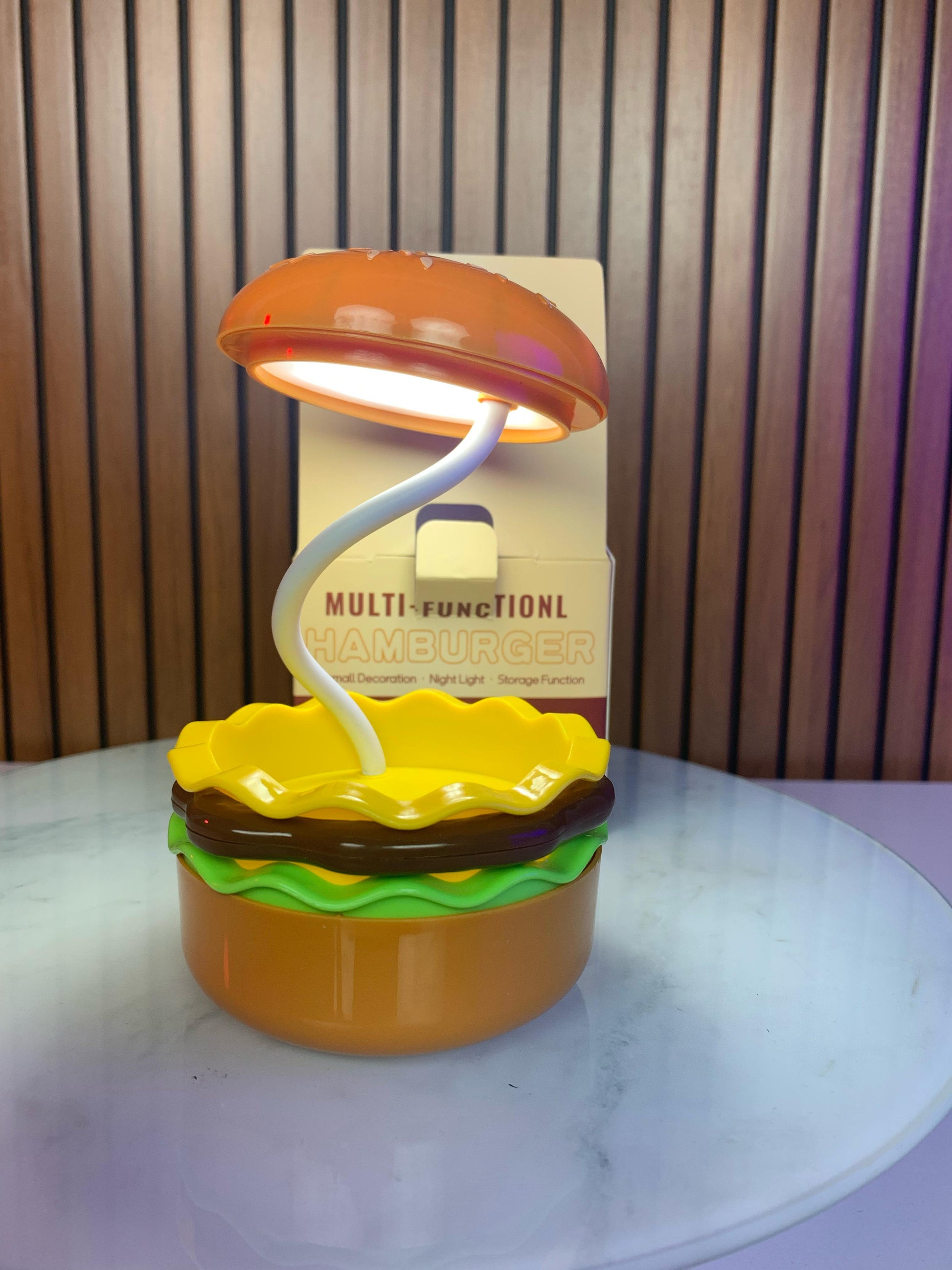 Rechargeable Burger Shape Study Table Lamp for Kids - Tuno Toys